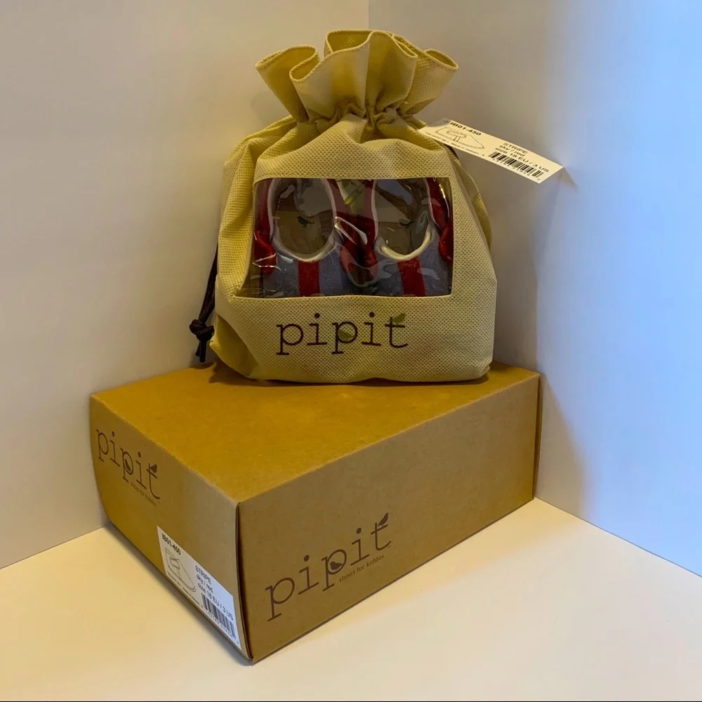 PIPIT $55 Suede Leather Designer Shoes Infant Crib Walking Balance Toddler Shoe